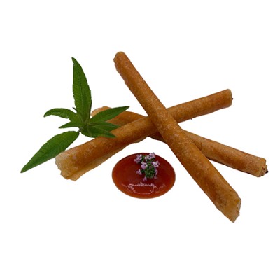 Cigarrito de Huevo Frito con Chistorra Bandeja de 8 ud Cigarrito de Huevo Frito con Chistorra Bandeja de 8 ud
