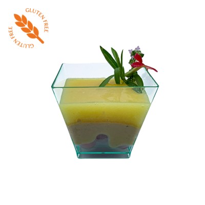 Chupito Foie,Mango,Almendra Caram S/ Gluten Bandeja de 6 ud Chupito Foie,Mango,Almendra Caram S/ Gluten Bandeja de 6 ud
