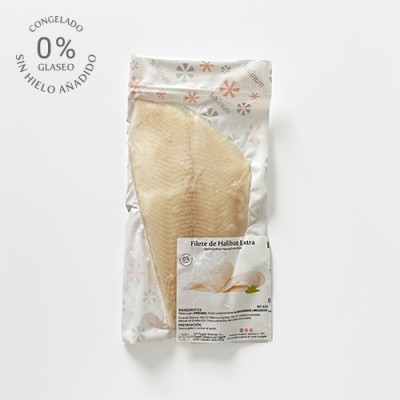 Filete de Hallibut Extra 0% Glaseo Envase de 1 Kg Filete de Hallibut Extra 0% Glaseo Envase de 1 Kg