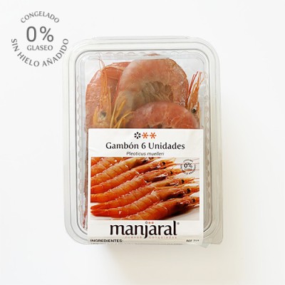 Gambón Num. 2 0% Glaseo Bandeja de 6 ud Gambón Num. 2 0% Glaseo Bandeja de 6 ud