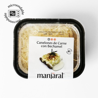 Canelones de Carne con Bechamel Bandeja de 3 ud Canelones de Carne con Bechamel Bandeja de 3 ud