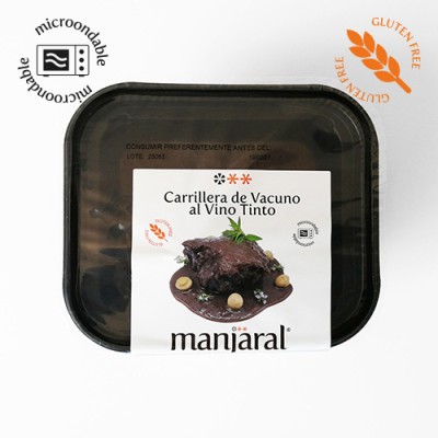 Carrillera al Vino Tinto SIN Gluten Bandeja de 300 gr Carrillera al Vino Tinto SIN Gluten Bandeja de 300 gr