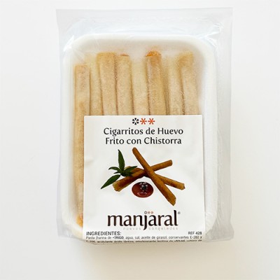 Cigarrito de Huevo Frito con Chistorra Bandeja de 8 ud