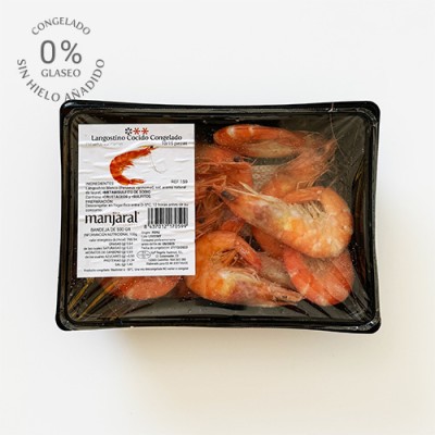 Langostino Cocido Gigante 0% Glaseo Bandeja de 500 gr