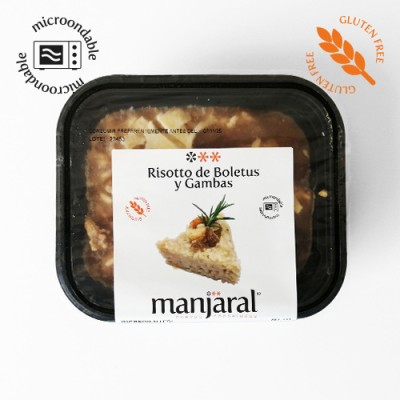 Rissotto de Boletus y Gambas SIN Gluten Bandeja de 300 gr