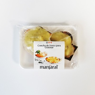 Concha de Vieira Rellena para Gratinar Bandeja de 2 ud