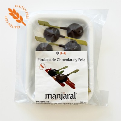 Piruleta de Chocolate y Foie SIN Gluten Bandeja de 8 ud