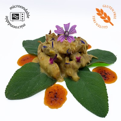 Tiras de Pollo con Curry SIN Gluten Bandeja de 300 gr