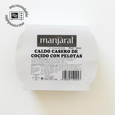 Caldo de Cocido con Pelotas Bandeja de 420 gr