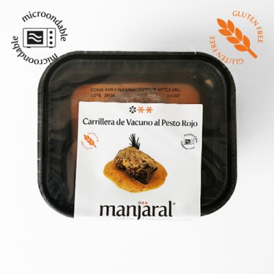 Carrillera Ternera al Pesto Rojo SIN Gluten Bandeja de 300 g