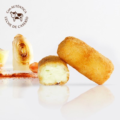 Croquetas de Puerros y Gambas Bandeja de 8 ud