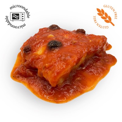 Bacalao con Tomate SIN Gluten Bandeja de 250 gr