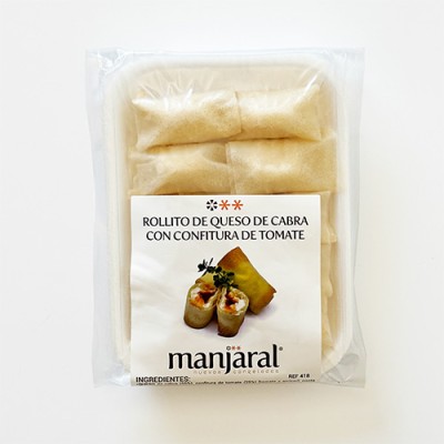 Rollito de Queso de Cabra Tomate Confitado Bandeja de 10 ud